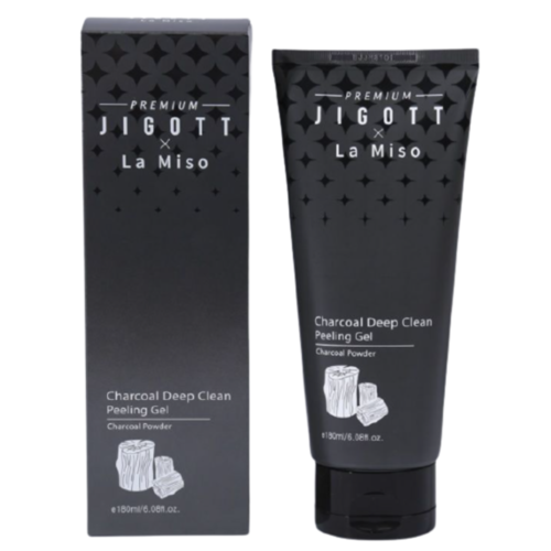 Premium Jigott&La Miso Гель-пилинг глубоко очищающий с углем, 180мл