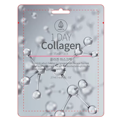 Med B Маска тканевая с коллагеном - 1 Day collagen mask pack, 27мл