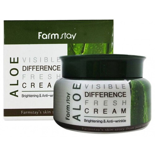 FarmStay Крем для лица увлажняющий с экстрактом алоэ – Visible difference fresh cream aloe, 100г