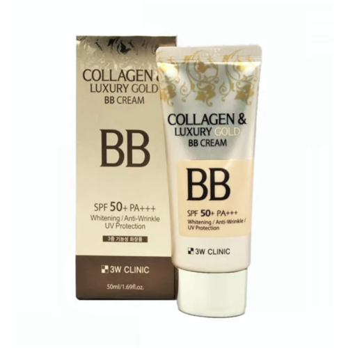 3W Clinic Крем BB с коллагеном - Collagen&luxury gold SPF50, 50мл