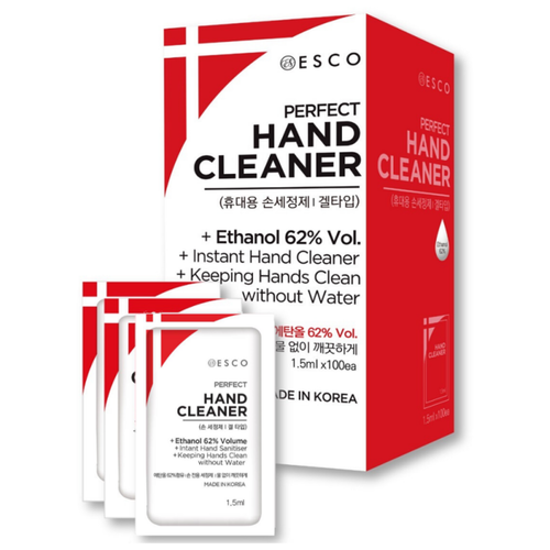 Esco Санитайзер для рук - Perfect hand cleanser, 1.5мл*100шт (упаковка)