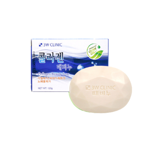 3W Clinic Мыло для лица и тела с коллагеном - Collagen dirt soap, 120г