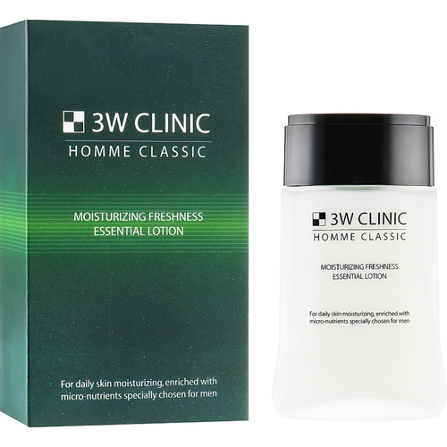 3W Clinic Лосьон для лица мужской «увлажнение и свежесть» - Homme classic lotion, 150мл