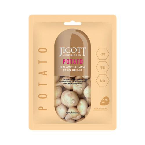 Jigott Набор тканевых масок для лица «картофель» - Potato real ampoule mask, 10шт*27мл