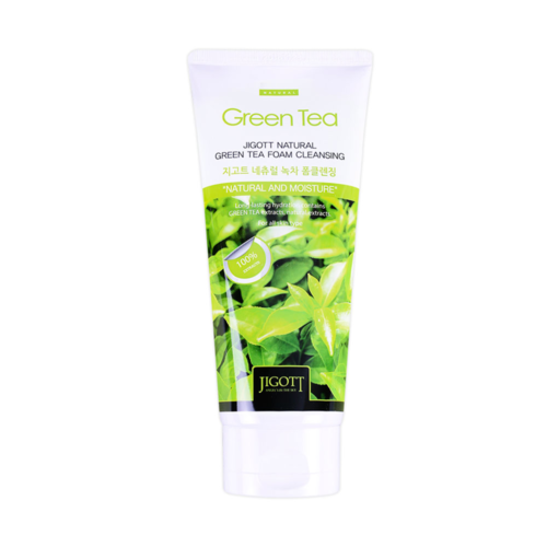 Jigott Пенка для «умывания зеленый чай» - Natural green tea foam cleansing, 180мл