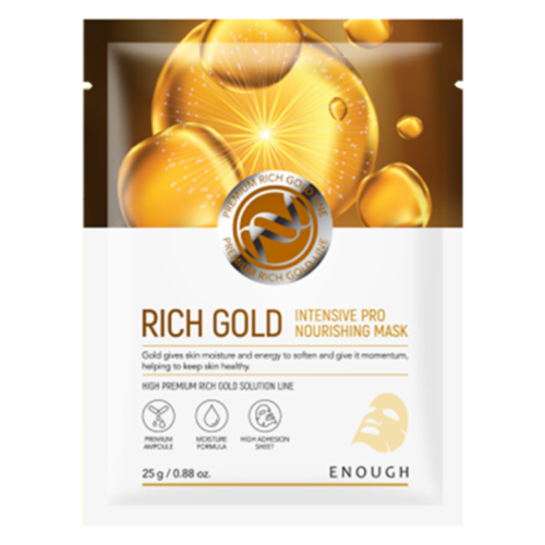 Enough Маска тканевая с 24K золотом - Premium rich gold intensive pro nourishing mask, 25мл
