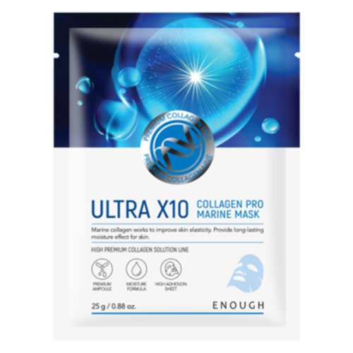 Enough Маска тканевая с коллагеном - Premium ultra X10 collagen pro marine mask, 25мл