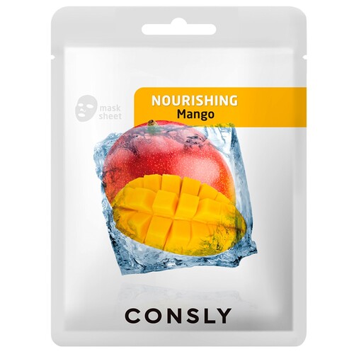 Consly Маска тканевая питательная с экстрактом манго - Mango nourishing mask pack, 20мл