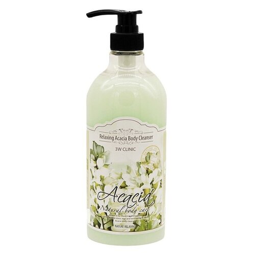 3W Clinic Гель для душа релакс акация - Relaxing body cleanser, 1000мл