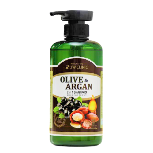 3W Clinic Шампунь для волос «аргановое масло/олива» - Olive&argan 2in1 shampoo, 500мл