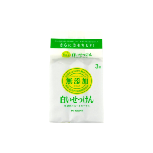 Miyoshi Мыло туалетное на основе натуральных компонентов - Additive free soap bar, 3*108г