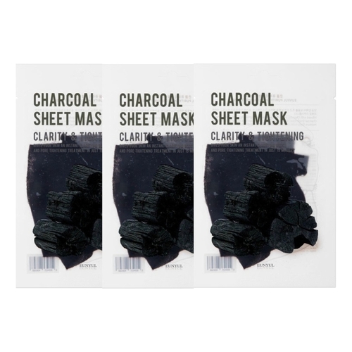 Eunyul Маска тканевая с древесным углем - Purity charcoal sheet mask, 3шт*22мл