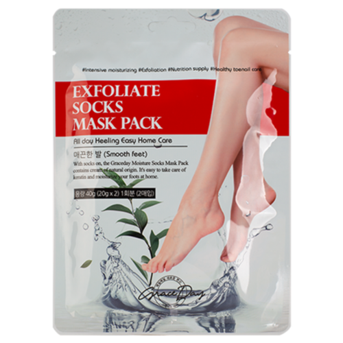 Grace Day Маска для ног питательная - Exfoliate socks mask pack, 20г*2шт
