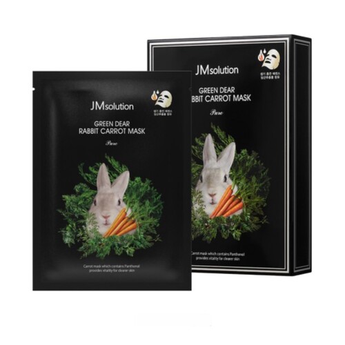 JMsolution Маска тканевая для лица с экстрактом моркови - Green dear rabbit carrot mask pure, 30мл