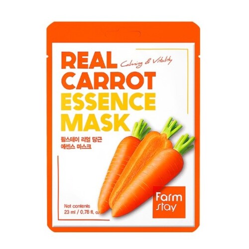 FarmStay Маска тканевая с экстрактом моркови - Real carrot essence mask, 23мл