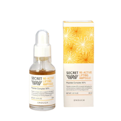 Enough Ампула для лица с пептидами - Secret with re-active lifting ampoule, 30мл