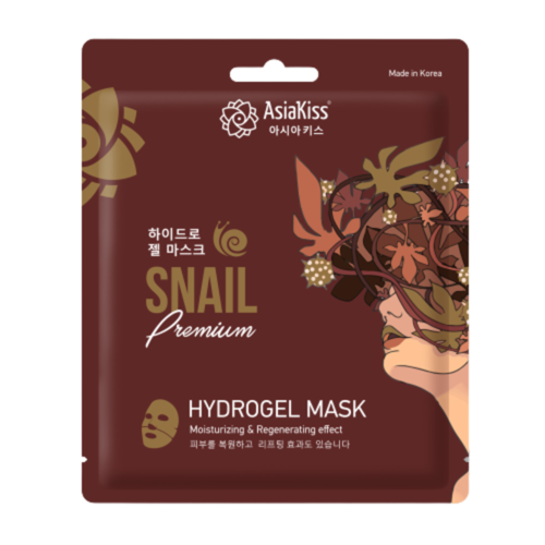 AsiaKiss Маска гидрогелевая с муцином улитки - Snail hydrogel mask, 20г