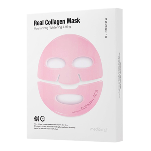 Meditime Лифтинг-маска гидрогелевая для лица с коллагеном - Real collagen mask, 4шт*26г