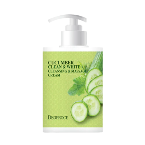 Deoproce Крем для тела и лица c огурцом - Clean&white cleansing massage cream cucumber, 430мл