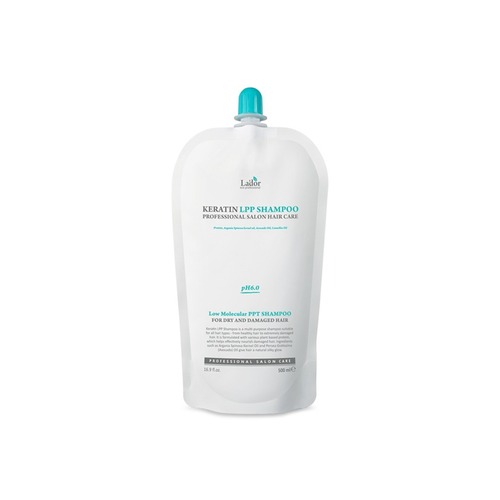 Lador Шампунь для волос кератиновый м/уп - PH 6.0 Keratin LPP shampoo, 500мл