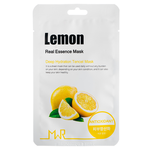 YU.R ME Маска для лица тканевая с экстрактом лимона - MWR lemon sheet mask, 25г