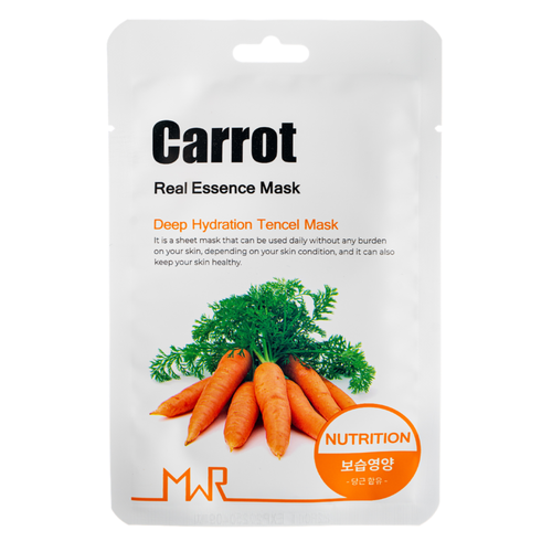 YU.R ME Маска для лица тканевая с экстрактом моркови - MWR carrot sheet mask, 25г