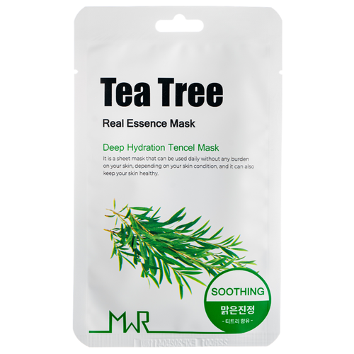 YU.R ME Маска для лица тканевая с экстрактом чайного дерева - MWR tea tree sheet mask, 25г