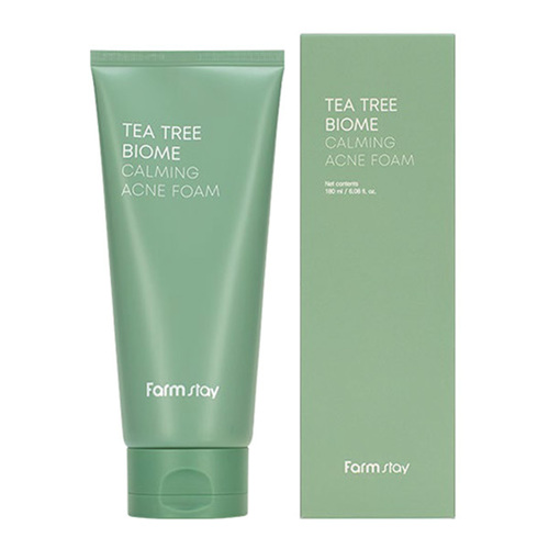 FarmStay Успокаивающая пенка для умывания проблемной кожи - Tea Tree Biome Calming Acne Foam ,180мл