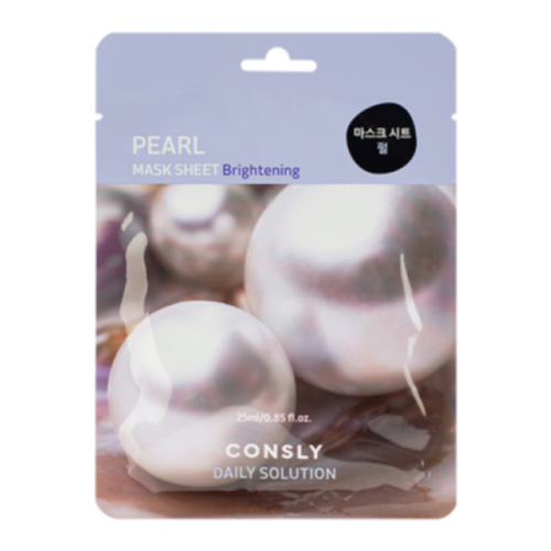 Consly Маска тканевая для лица с экстрактом жемчуга - daily solution pearl mask sheet, 25мл