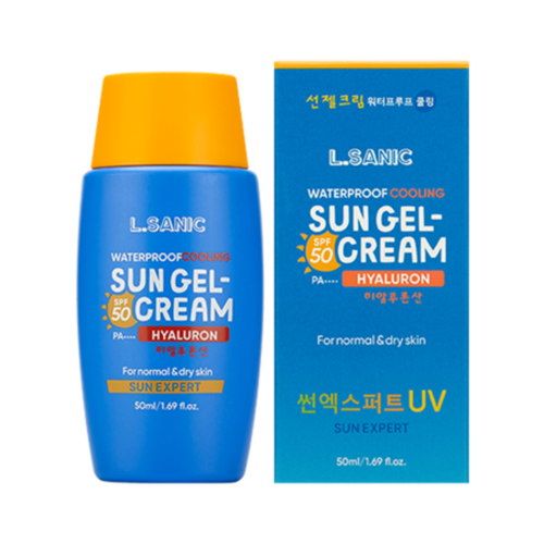 L.Sanic Гель-крем для лица солнцезащитный - sun expert hyaluronic acid gel-cream spf 50/pa++++, 50мл
