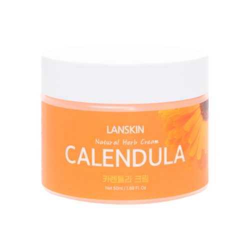LanSkin Крем для лица успокаивающий с экстрактом календулы - calendula natural herb cream, 50мл