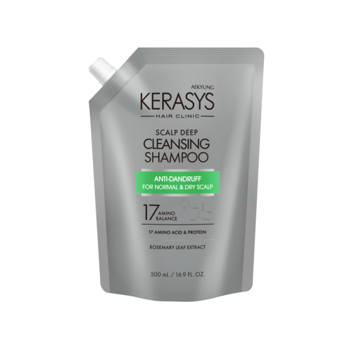 KeraSys Шампунь освежающий для сухой кожи - Hair clinic cleansing shampoo anti dandruff з/б, 500мл