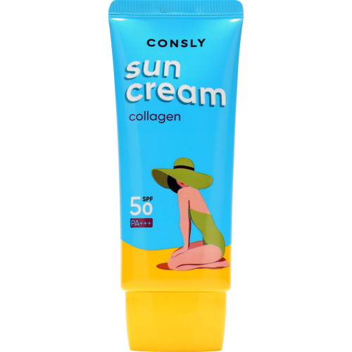 Consly Крем солнцезащитный с морским коллагеном - Daily protection sun cream SPF 50/PA+++, 50мл