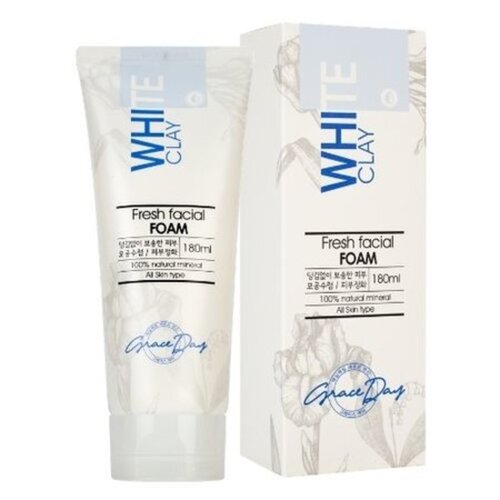 Grace Day Пенка для умывания с белой глиной - White clay fresh facial foam, 180мл