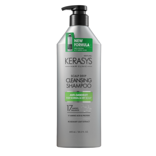 KeraSys Шампунь освежающий для сухой кожи - Hair clinic cleansing shampoo anti dandruff, 600мл