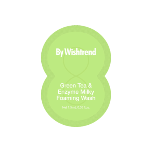By Wishtrend Пенка энзимная с зелёным чаем - Green tea & enzyme milky foaming wash, 1,5мл (пробник)