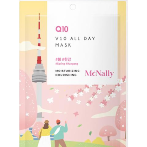 McNally Маска тканевая с коэнзимом Q10 - V10 all day mask Q10, 25мл
