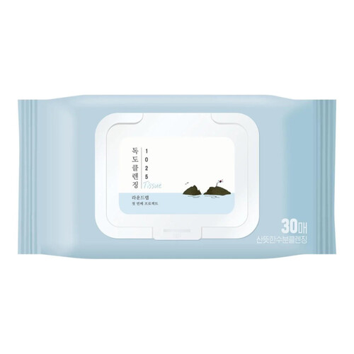 Round Lab Салфетки очищающие для снятия макияжа - 1025 Dokdo cleansing tissue, 30шт