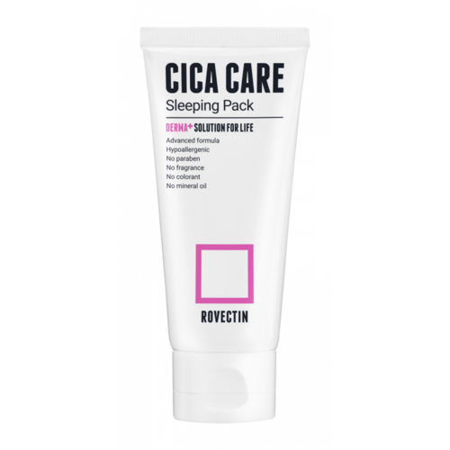 Rovectin Маска для лица ночная с центеллой - Skin essentials cica care sleeping pack, 80мл