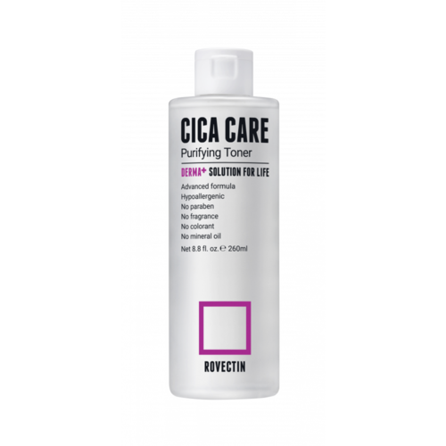 Rovectin Тонер для лица успокаивающий с центеллой - Skin essentials cica care purifying toner, 260мл