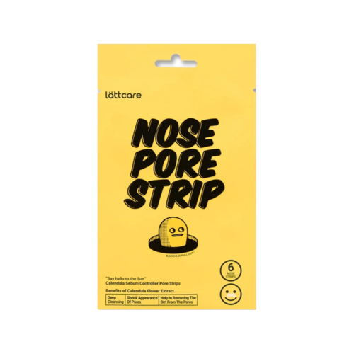 Lattcare Полоски для носа очищающие с календулой - Nose pore strip, 6шт