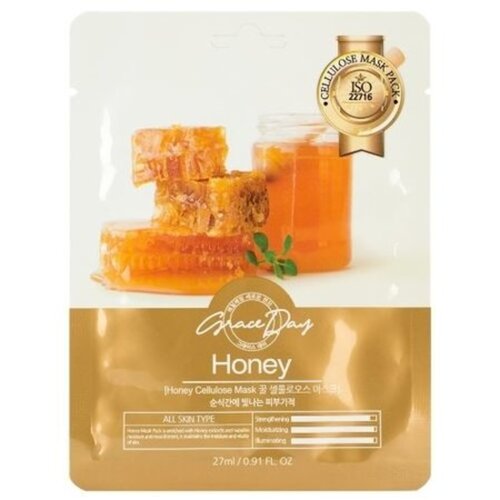 Grace Day Маска тканевая с экстрактом меда - Honey cellulose mask, 27мл