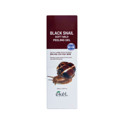 Ekel Гель-скатка отшелушивающий с муцином улитки - Natural clean peeling gel black snail, 100мл