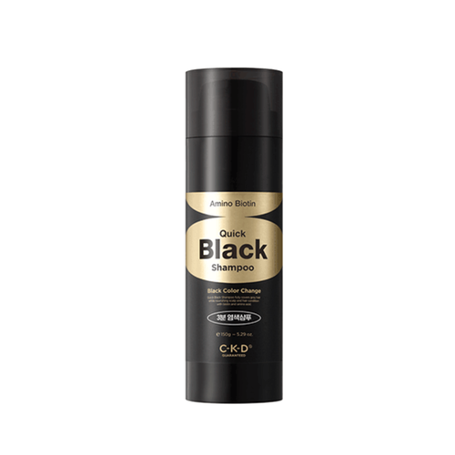 CKD Шампунь оттеночный увлажняющий для темных волос - Amino biotin quick black shampoo plus, 200г