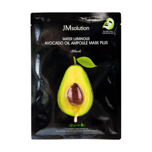 JMsolution Маска тканевая тонкая с авокадо - Water luminous avocado oil ampoule mask plus, 30мл