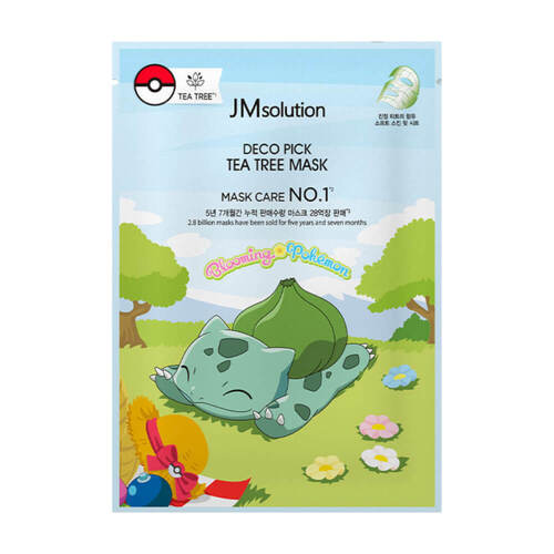 JMsolution Маска тканевая успокаивающая с чайным деревом - Deco pick tea tree mask pokemon, 30мл