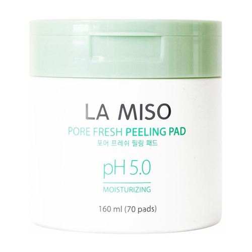 La Miso Салфетки для лица очищающие и отшелушивающие рh 5.0 - Pore fresh peeling pad, 60шт