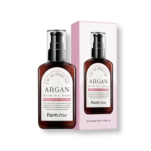 FarmStay Аргановое масло для волос с ароматом розы - Eau de perfume argan hair oil rose, 100мл