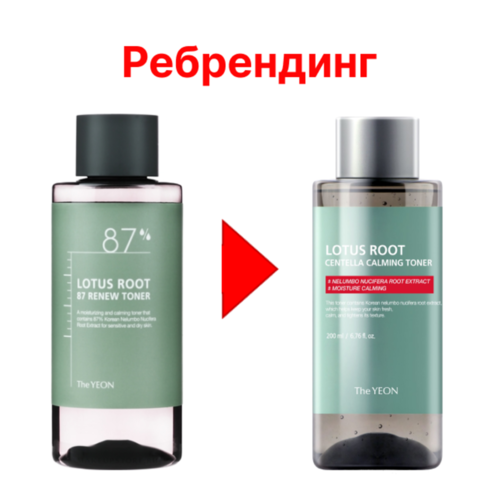 TheYEON Тонер обновляющий с лотосом и центеллой - Lotus root centella calming toner, 200мл