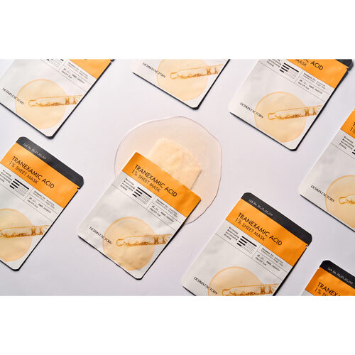 Derma Factory Маска тканевая для лица выравнивающая - Tranexamic acid 1% sheet mask, 23мл